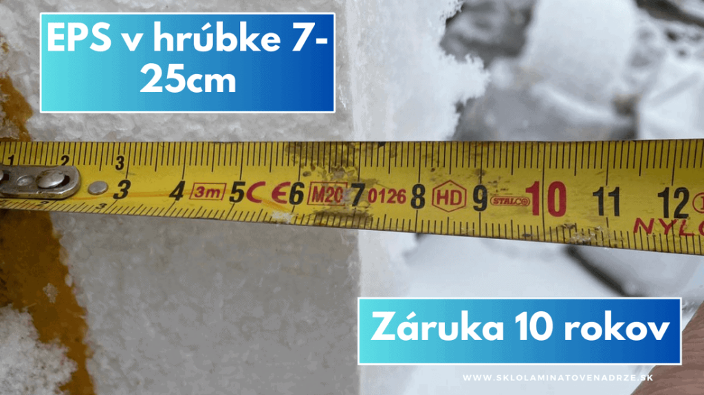 hrúbka polystyrénového obalu 7 až 25 centimetrov