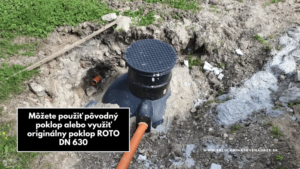 plastový nadstavec zvýšil vstup do žumpy