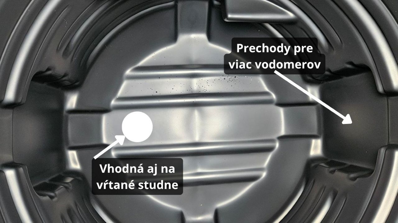Vnútorný priestor vodomernej šachty DN 1200 pre viac vodomerov a armatúr